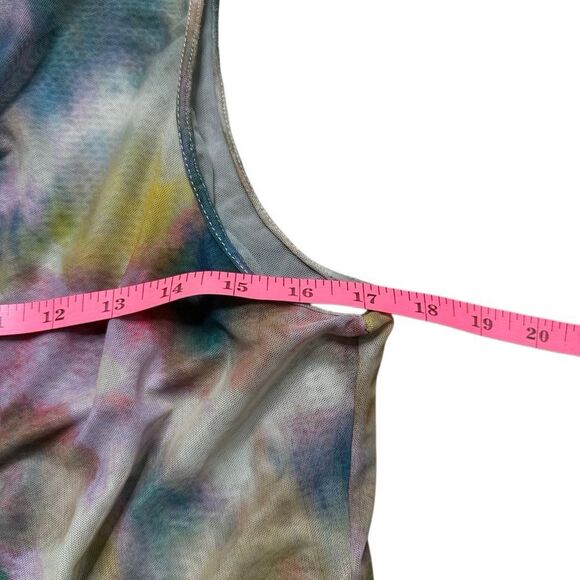 Anthropologie Pilcro Sleeveless watercolor tie die mesh shell tank medium - Picture 4 of 7
